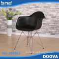 Fashion plastic armchair with iron legs hot selling dining chair